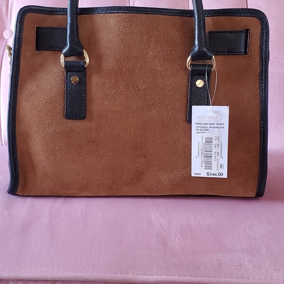 Michael Kors Hamilton Center Stripe Satchel (New) - Picture 5 of 6